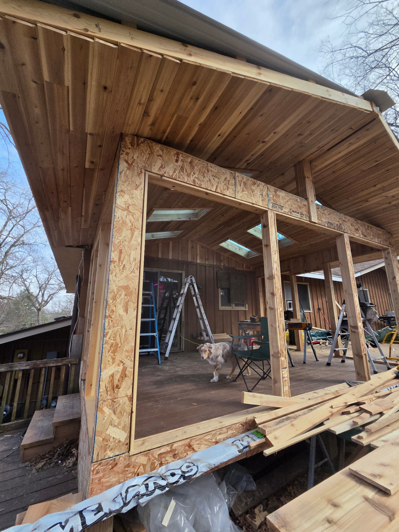 Cedar Soffit & Porch Build